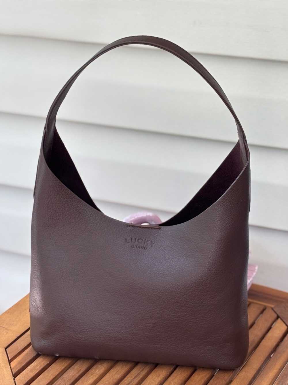 Lucky Brand brown faux leather shoulder bag